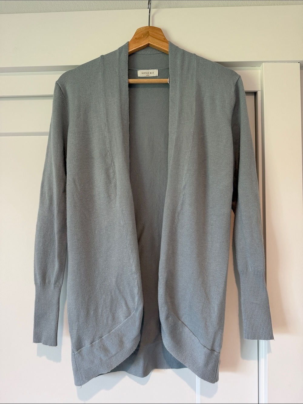 Sophie Rue Open-Front Women's Cardigan in Light Gray